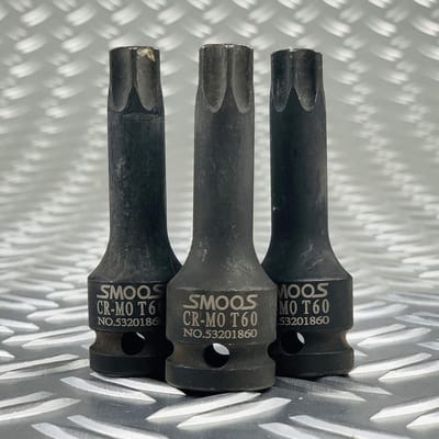 Krachtdop Torx Bit - Inwendige Dop Set - Vastzittende Bouten Losmaken - Molybdeen Staal - 1/2 Inch Opname - Zwart