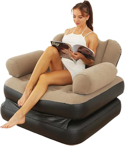 Opblaasbare bank voor binnen en buiten - comfortabel en multifunctioneel
