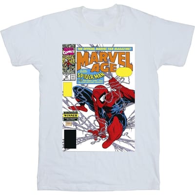 Marvel Heren Spider-Man Marvel Age Comic Cover T-Shirt (Wit)