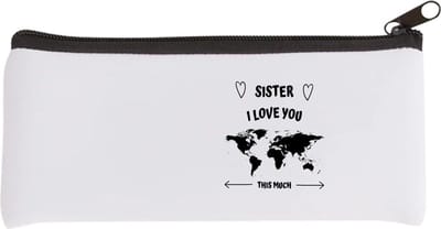 Akyol - sister i love you this much Etui - Zus - geweldige zus - liefste zus - verjaardag - cadeau - kado - bedankje - geschenk - 20 bij 9 cm