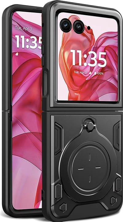 Hoesje geschikt voor Motorola Razr 50 Ultra - Techsuit CamGuard Pro Back Cover - Zwart