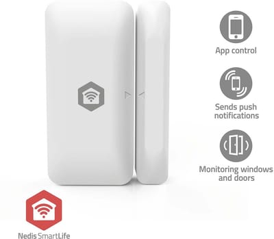 Nedis SmartLife Slimme Deur/Raam Sensor - Zigbee 3.0 - Batterij Gevoed - Android / IOS - Wit
