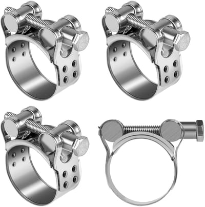 Dailygoods- Slangenklem 4 Stuks - RVS 29-31 mm - Slangklemmen Set - Robuust en Corrosiebestendig - Universele Toepassing - Hoge Spankracht - Slangklem