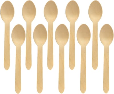 Biopak wegwerp lepels - 20x - hout bestek - 16 cm - bio/eco/milieubewust