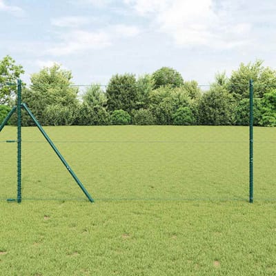 vidaXL - zeshoekig - gaashek - met - grondbevestiging - 10 - x - 1,2 - m - Groen - Mesh