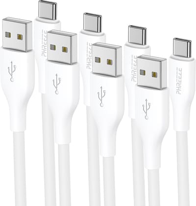 Usb C kabel - 4 pack - Usb 2.0 naar usb C - 12w opladen & 480mbps data - Lange levensduur - Wit - 1 meter