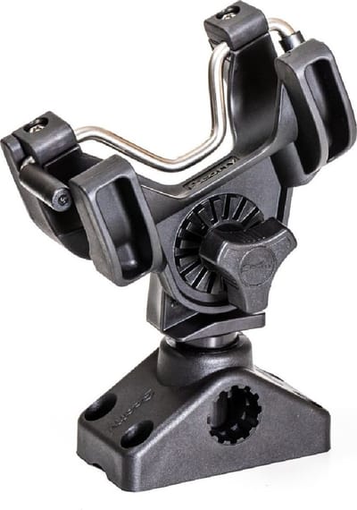 Scotty R-5 Universal Rod Holder Black w/ 0241 Side / Deck Mount - Hengelsteun - Zwart