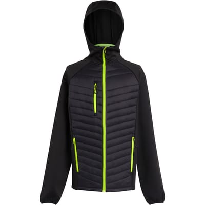 Regatta Heren Navigate Quilted Hybride Jas (Zwart/Lijkgroen)