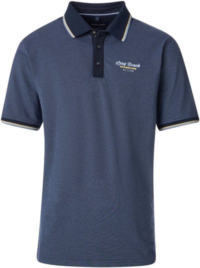 CASA MODA comfort fit heren polo - blauw