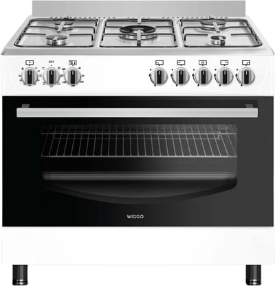Wiggo WO-E903B(WX) - Gasfornuis - 5 Kookzones - 5 Ovenstanden - Wokbrander - Timer - 5 Jaar Garantie - Wit