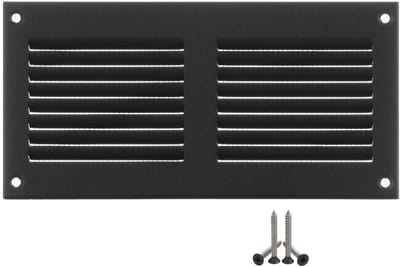 Ventilatierooster 200 x 100 mm met Insectenbescherming - Metallisch Ventilatie Gitter voor Binnen en Buiten