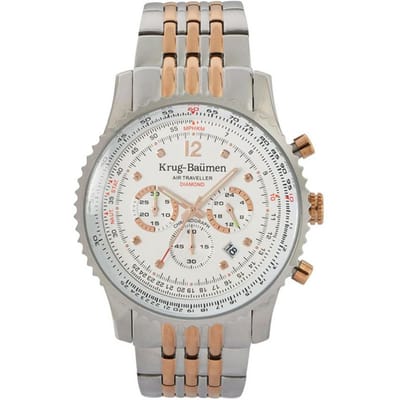 Krug Ba&uuml;men 610602DS Air Traveller Diamond 46mm Horloge Heren