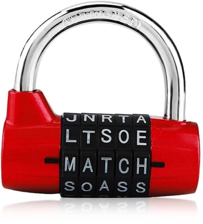 Dailygoods- Cijferslot 5-cijferige Code - Hangslot - Veiligheidslot - Duurzaam - Roestvrij Staal - Verstelbaar Codewiel - Veiligheidsslot