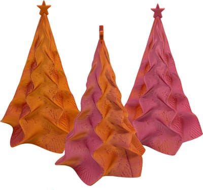 Organische kerstboom – Decoratief object - Roze / Goud - 3d geprinte object – Winter woondecoratie – 15CM