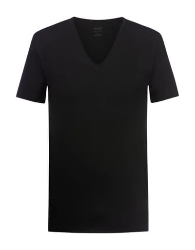 Mey V-neck T-shirts Zwart 46007