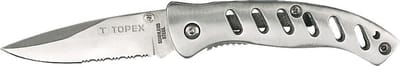 Topex - Zakmes - Roestvrijstaal - 80mm - Ergonomische Handgreep