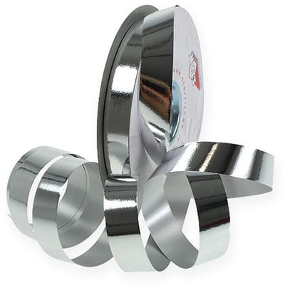 Glanzend krullint 19mm 100m zilver