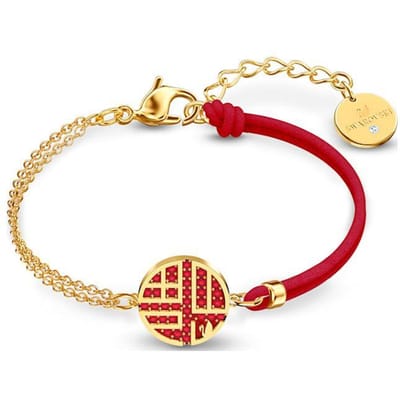 Swarovski Volledige Zegen Fu Armband Damesarmbanden Rood 5539896 Red beige