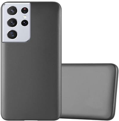 Cadorabo Hoesje geschikt voor Samsung Galaxy S21 ULTRA in METALLIC GRIJS - Beschermhoes gemaakt van flexibel TPU silicone Case Cover