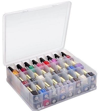 longziming -Transparante Nagellakhouder – Universele Opbergdoos voor 48 Flesjes – Draagbare Organizer voor Nagellak, Cosmetica en Accessoires