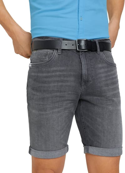 Tom Tailor - TTSCOTT leren riem met vierkante gesp - Maat 115 - navy uni