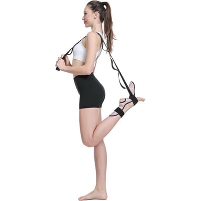 Knie Revalidatie Training Elastische Band Voet Trainer Beenband Verlenging Veiligheidsgordel Enkel Correctie Voetenzakking One size beige