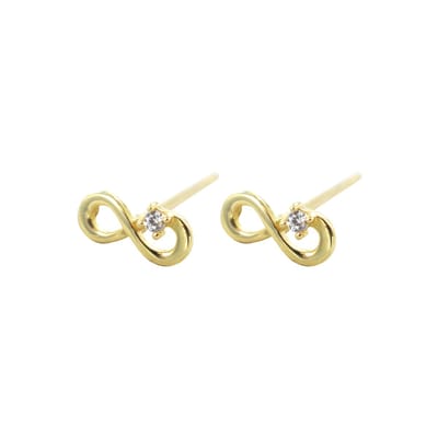 New Bling 9NBSAM-G190506 Gouden Oorknopjes - Zirkonia - Infinity - 5 x 2,8 mm - 14 Karaat - Goud