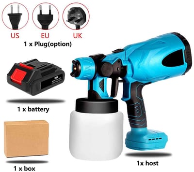 Casa Living Verfpistool - Elektrisch Spuitpistool - 800ML - Draadloze Verfspuit - 3 Spuitstanden - Voor Muren Meubels Hout & Tuin