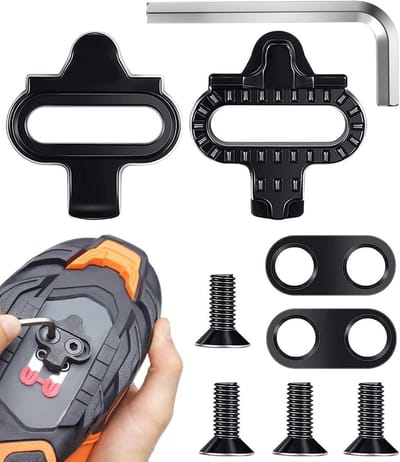 Complete Set Fietspedalen met Tegenplaat, Inclusief Fietsschoenen Klemmen en Inbussleutel voor SPD Racefietsen en Mountainbikes