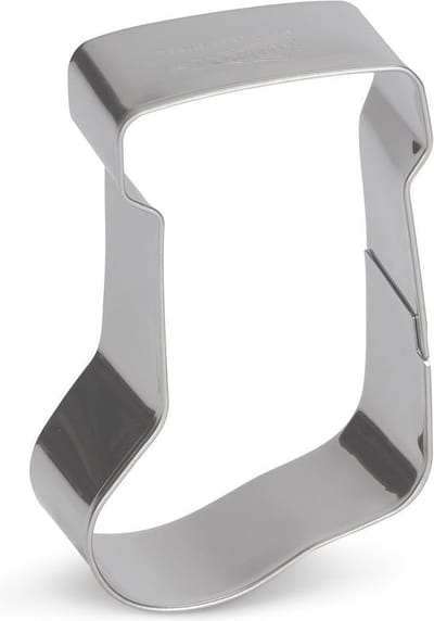 uitsteekvorm Laars 7 cm RVS zilver