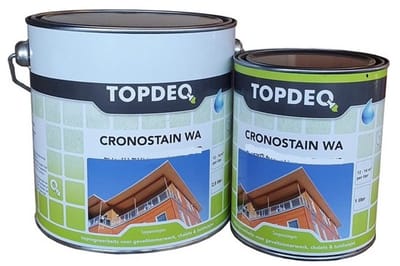 TOPDEQ CRONOSTAIN WA Beits voor Buiten - Blank - 1 Liter - Voor Geveltimmerwerk, Chalets, Schutting & Tuinhuisjes