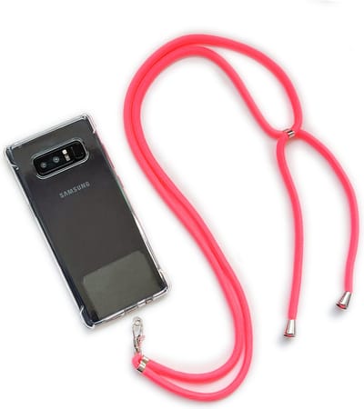 Casemania Universele Telefoonkoord - Verstelbare Telefoonketting - Koord voor Telefoon - Neon Roze