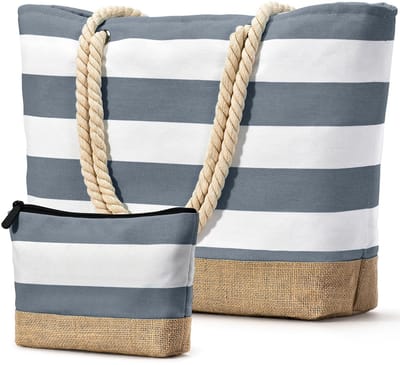 Unyqoos® XXL Strand- en Shoppertas voor Dames met Waterdichte Ritssluiting en Opvouwbaar Ontwerp