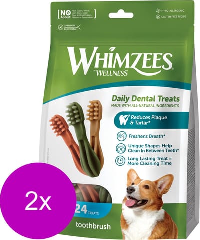 Whimzees Tandenborstel Small - Hondensnacks - 2 x 24x8.6 cm