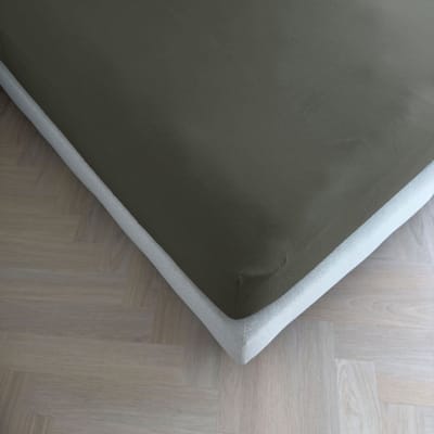 Kayori Emma Hoeslaken Katoensatijn - 90x210-220cm - Matrasdikte 35cm - Rondom Elastiek - Antracite