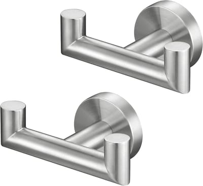 Set van 2 Handdoekhaken van RVS 304 voor Wandmontage - Ideaal voor Badkamer, Keuken en Garage - Duurzame en Stijlvolle Handdoekhaken
