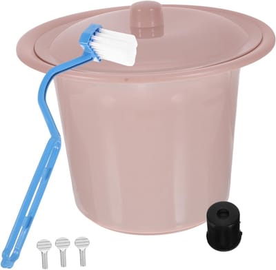 Toilet Pot - Nachtspiegel Urinaal - Thuisgebruik - Met Deksel - 23 cm - Roze