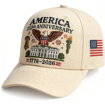 250ste Verjaardag USA Baseballpet Adelaar 250 Jaar Amerikaanse Verjaardagscap Patriotische Marine Veteranenpet beige