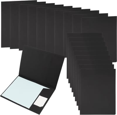 20 Stuks A4 Kraft Papier Documentmappen met Twee Zakjes, Presentatie Organizer en Projectmappen voor Kantoor en School