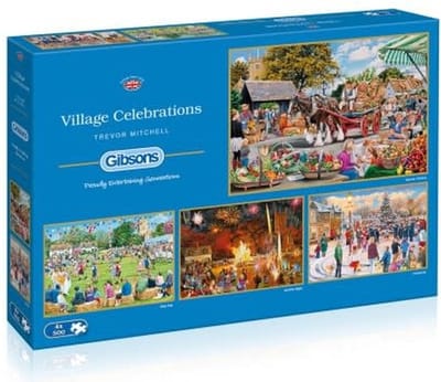 Gibsons - Village Celebrations (door Trevor Mitchell) - 4×500 stukjes 48×34cm (b×h) - Legpuzzel voor volwassenen