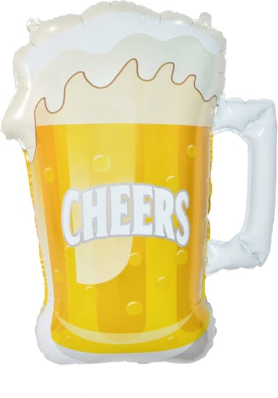 Folieballon - Bierglas - Cheers - 77cm - Zonder vulling