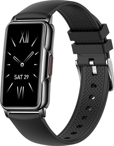 Kiraal Livery - Schitterende Activity Tracker - Stijlvol - Android & iOS - Siliconen - Zwart