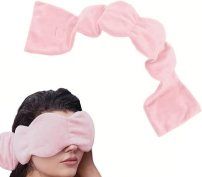 Gewogen nachtmasker voor ontspanning en betere slaap, met parels en huidvriendelijke katoen, ideaal voor meditatie en kamperen
