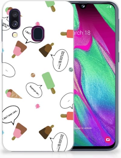 Samsung Galaxy A40 Siliconen Case IJsjes