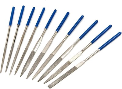 HBM 10-delige diamanten naaldvijlenset, sleutelvijlenset 150 mm