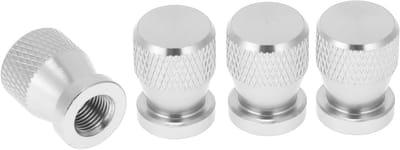 Decoratieve Ventieldoppen voor Auto met Netpatroon - 4 Stuks Aluminium Alloy, 7x19mm, Stofdicht en Duurzaam