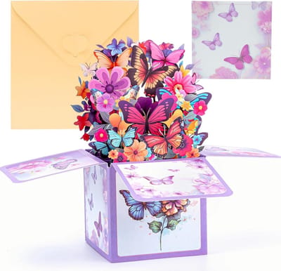 3D Verjaardagskaart - Pop-up Kaart Bloemen - Verjaardag Vieren - Spectaculair 3D Effect - 20 x 21 cm - Veelkleurig