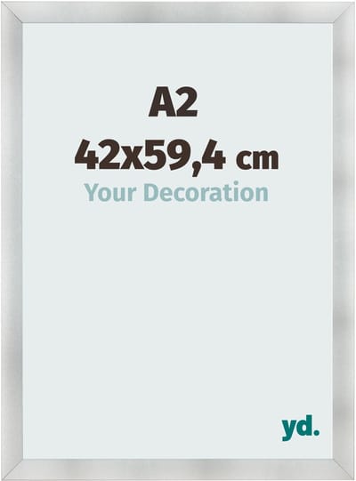 Your Decoration - Fotolijst A2 42x59,4 cm - MDF - Aluminium Geborsteld - Pisa