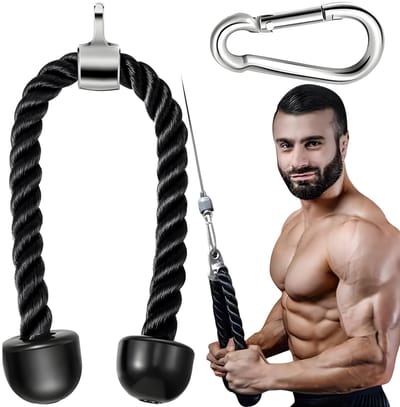 Allecto - Retoo Nylon Tricep Rope met Dubbele Handgrepen - Ideaal