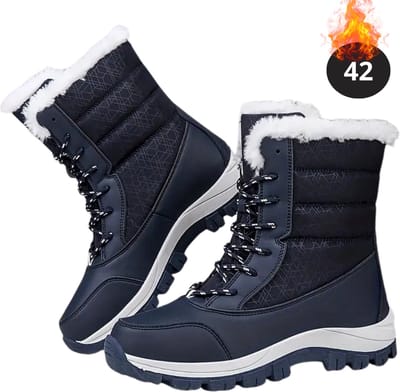 Nivard Snowboots - Sneeuwschoenen - Sneeuwboots - Dames - Wintersport - Ski - Skischoenen - Zwart - 42- Laarzen